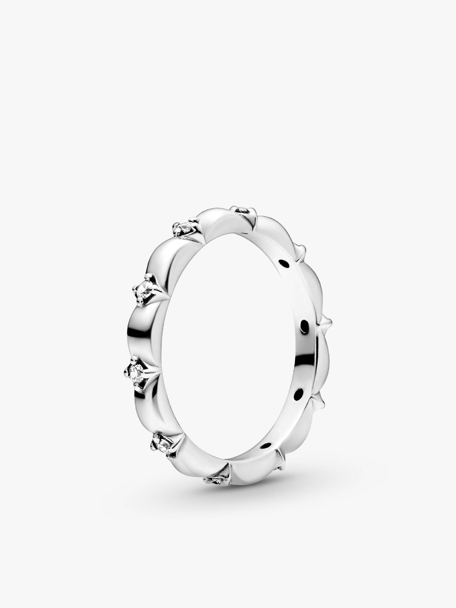 Sterling silver ring with clear cubic zirconia