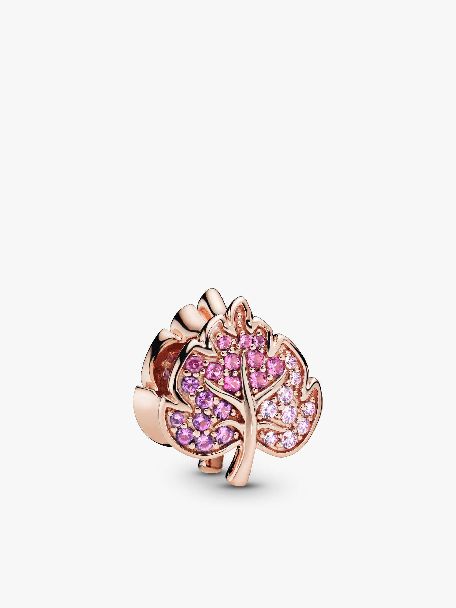 Sparkling Pavé Leaf Charm
