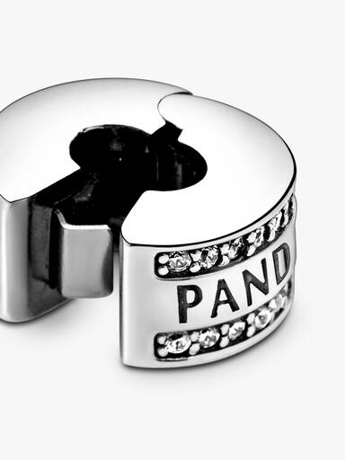 Pandora Logo Clip Charm