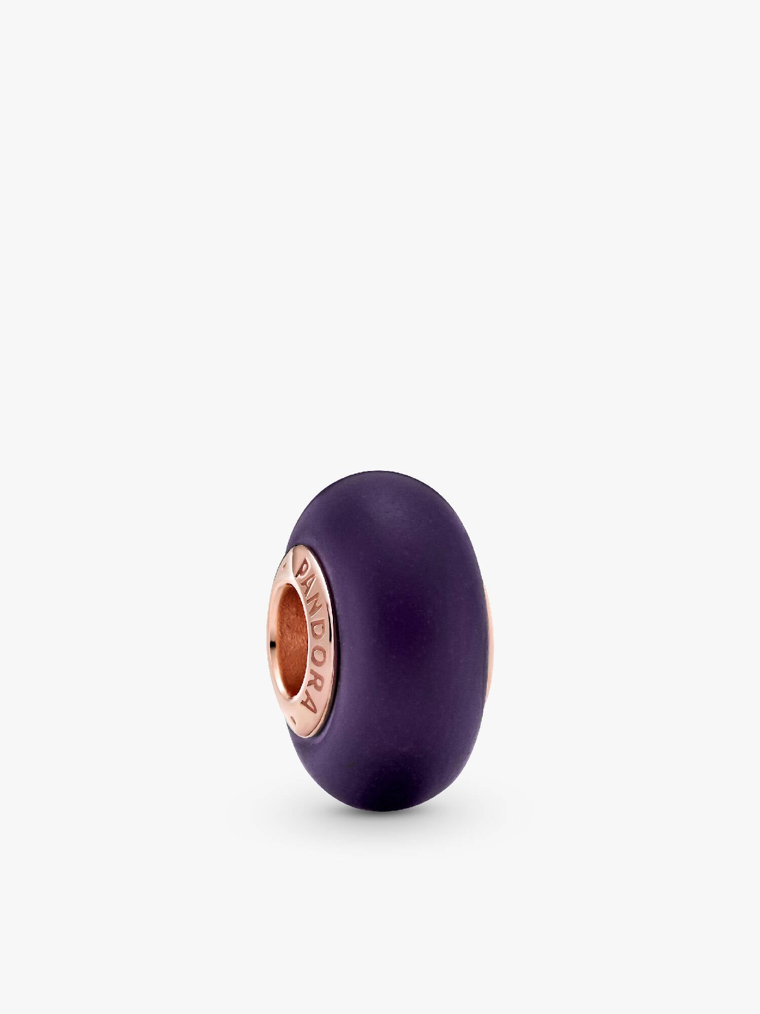Matte Purple Murano Glass Charm