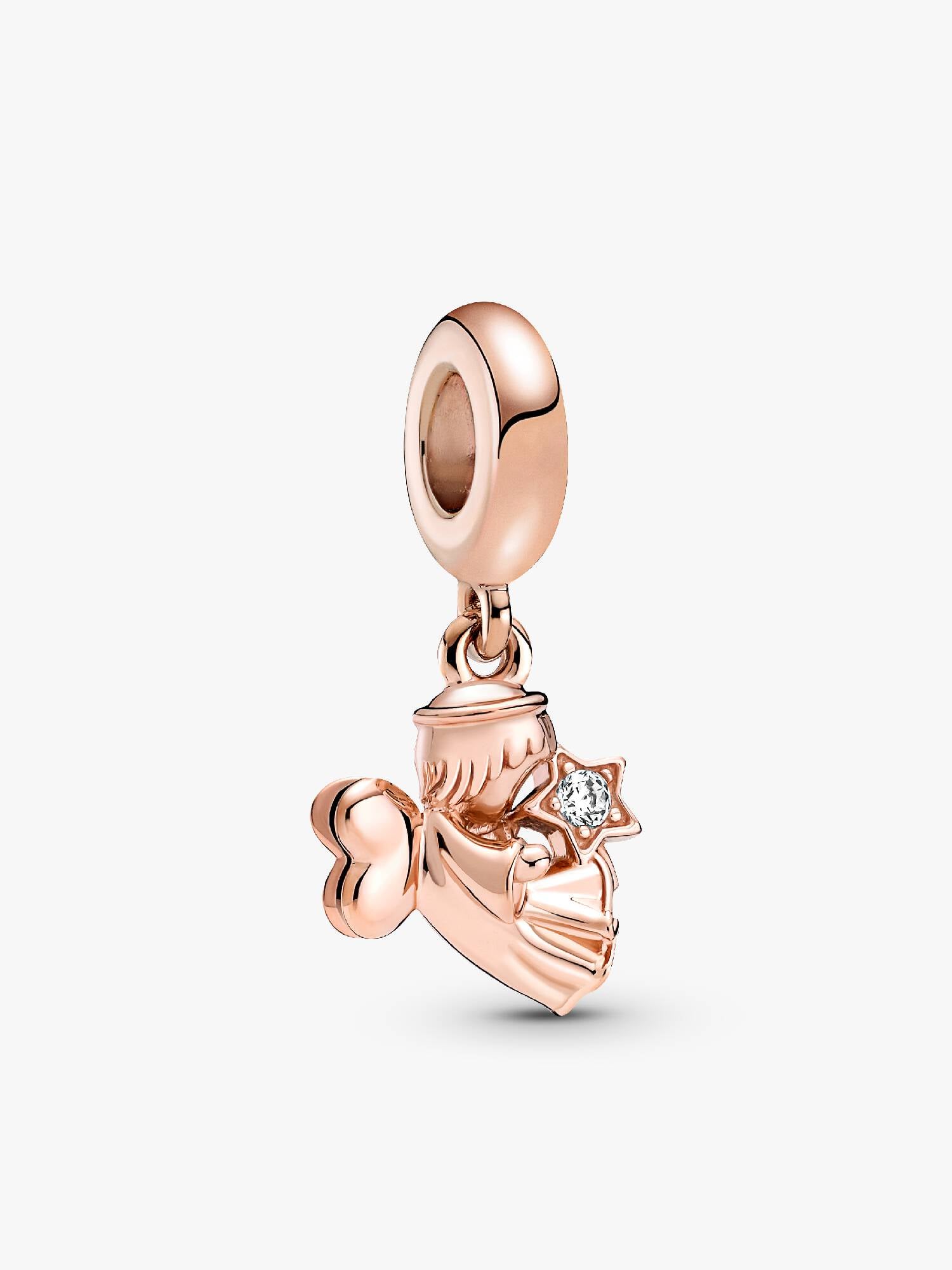 Heart Winged Angel Dangle Charm
