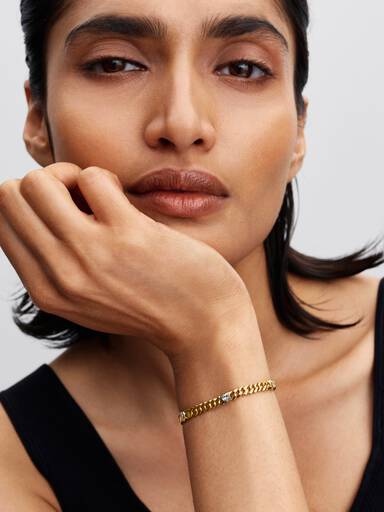 Heart Cuban Chain Bracelet