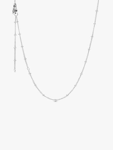 Silver beaded necklace