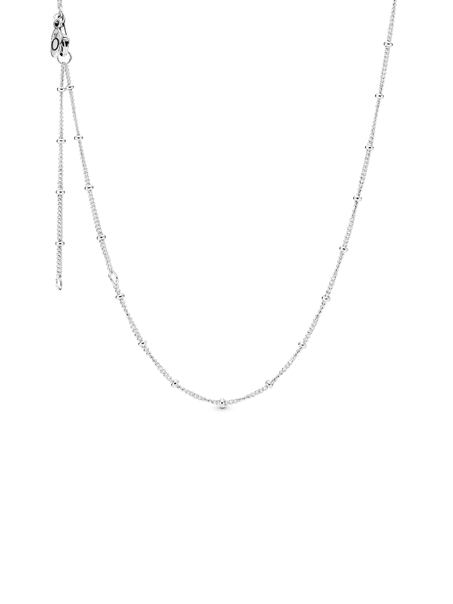 Silver beaded necklace