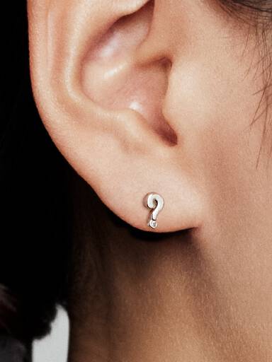 Pandora ME Question mark Single Stud Earring