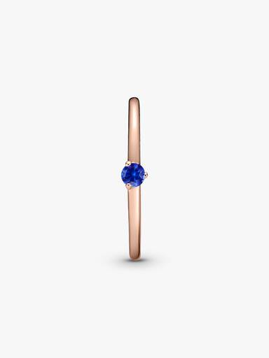 Stellar Blue Solitaire Ring