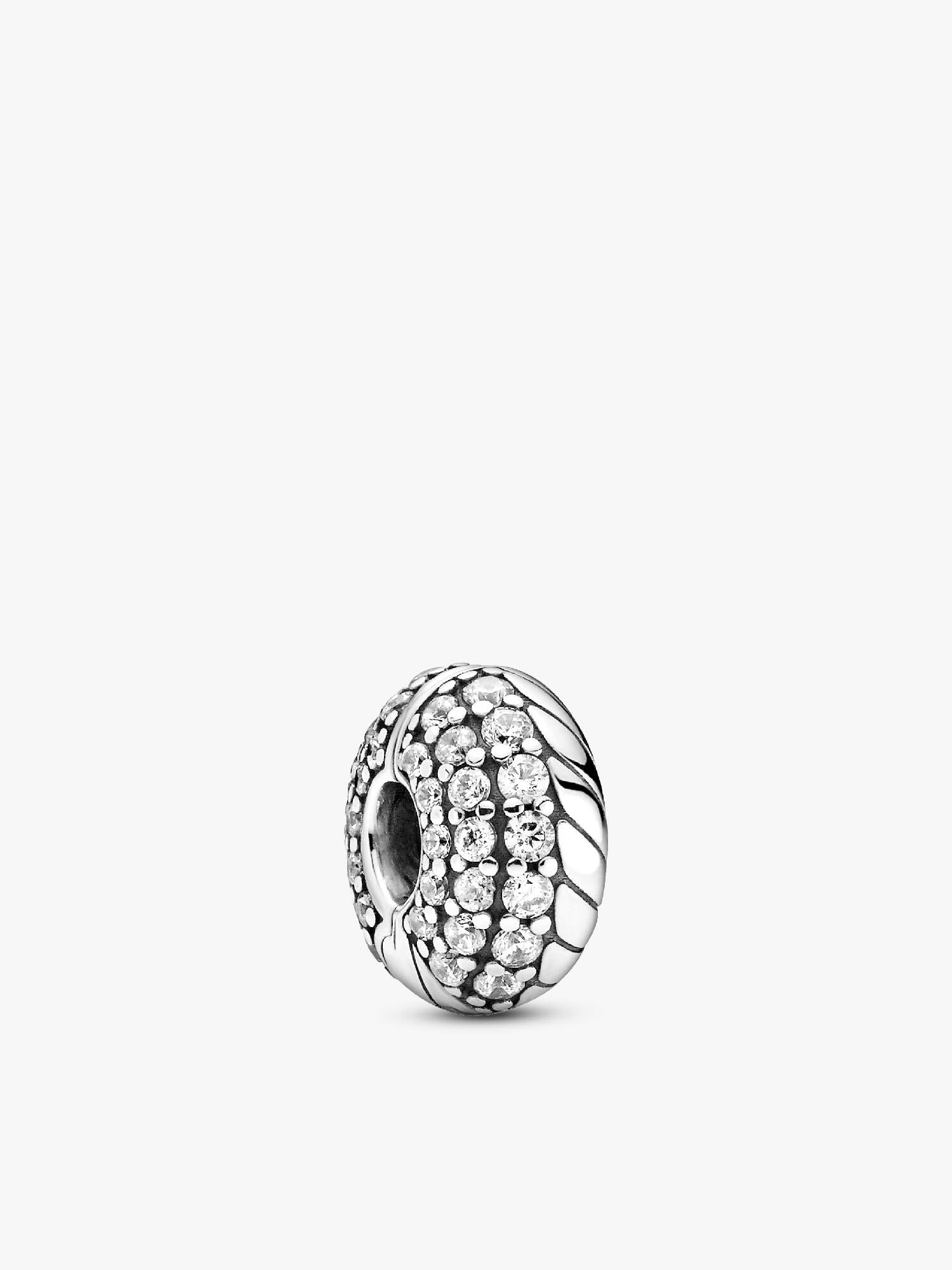 Pavé Snake Chain Pattern Clip Charm