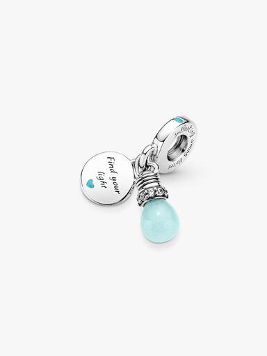 Glow-in-the-dark Lightbulb Double Dangle Charm