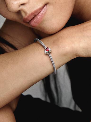 Red Heart Solitaire Clip Charm
