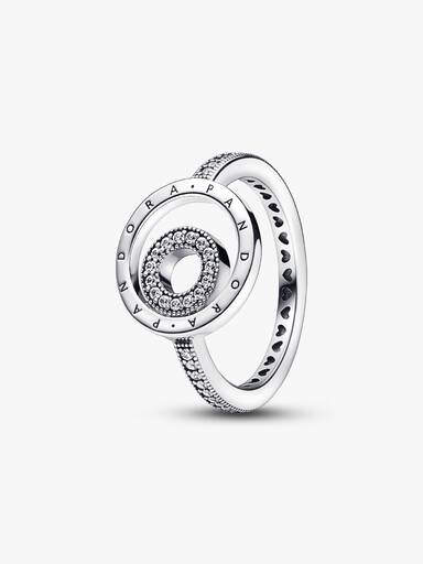 Pandora Signature Logo Circles Pavé Ring
