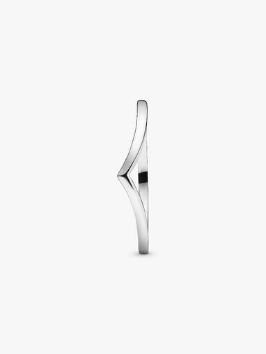 Wishbone silver ring
