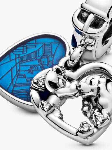 Disney Lady and the Tramp Heart Dangle Charm