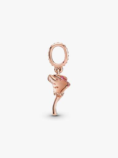 Rose Flower Dangle Charm