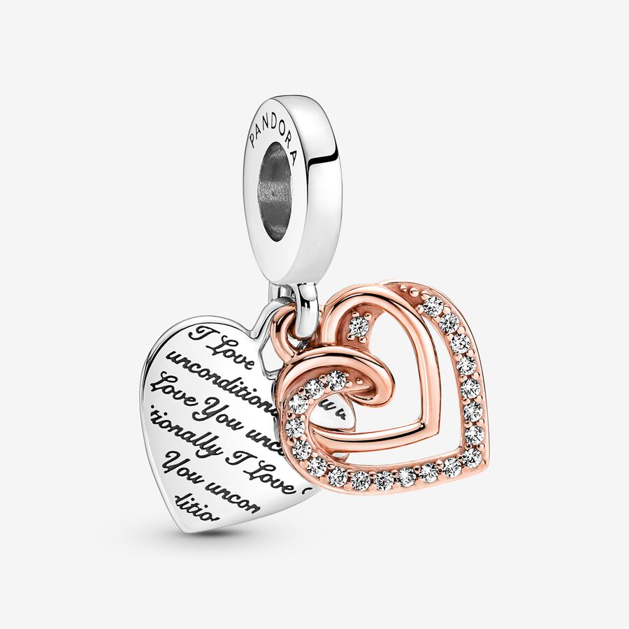 Entwined Hearts Double Dangle Charm image number 0