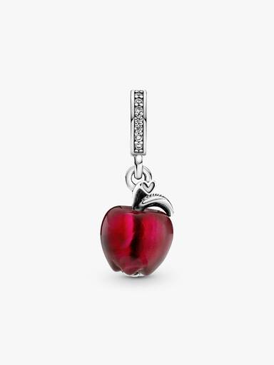 Murano Glass Red Apple Dangle Charm