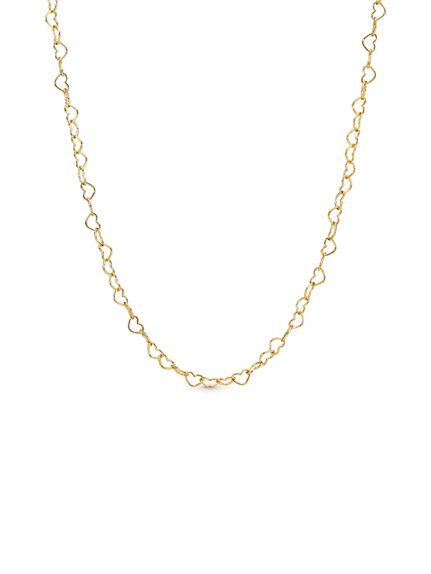 Joined hearts 14k gold-plated necklace