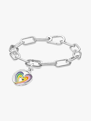 Pandora ME Rainbow Heart of Freedom Medallion Charm