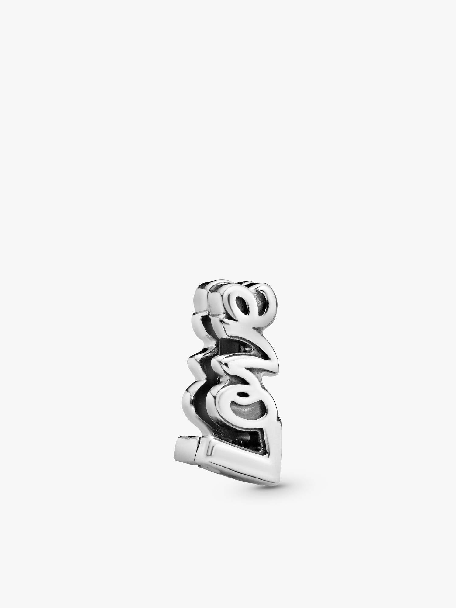 PANDORA Reflexions love script silver clip charm