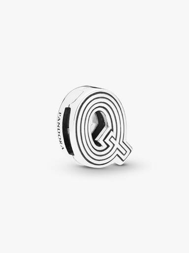 Pandora Reflexions letter Q silver clip charm