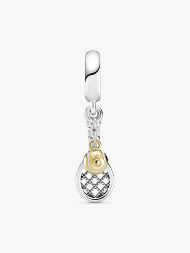 Tennis Racket & Ball Dangle Charm