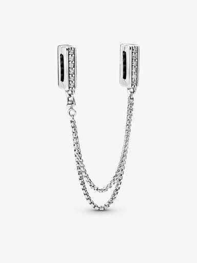 Sparkling Safety Chain Clip Charm