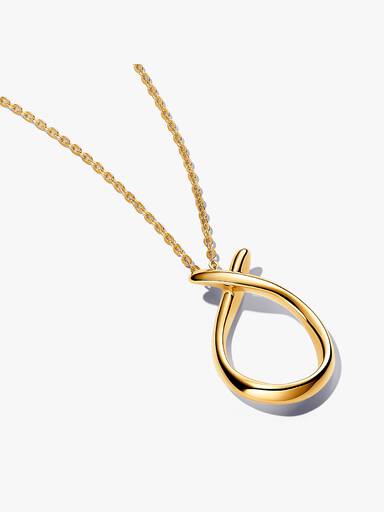 Organically Shaped Pendant Necklace