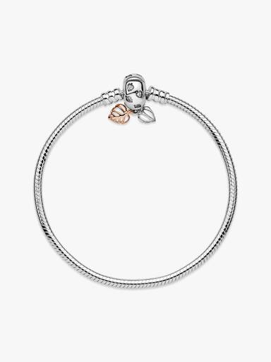 Pandora Moments Leaves & Snake Chain Bracelet