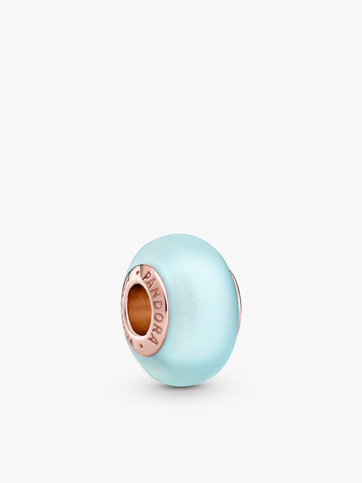 Matte Blue Murano Glass Charm