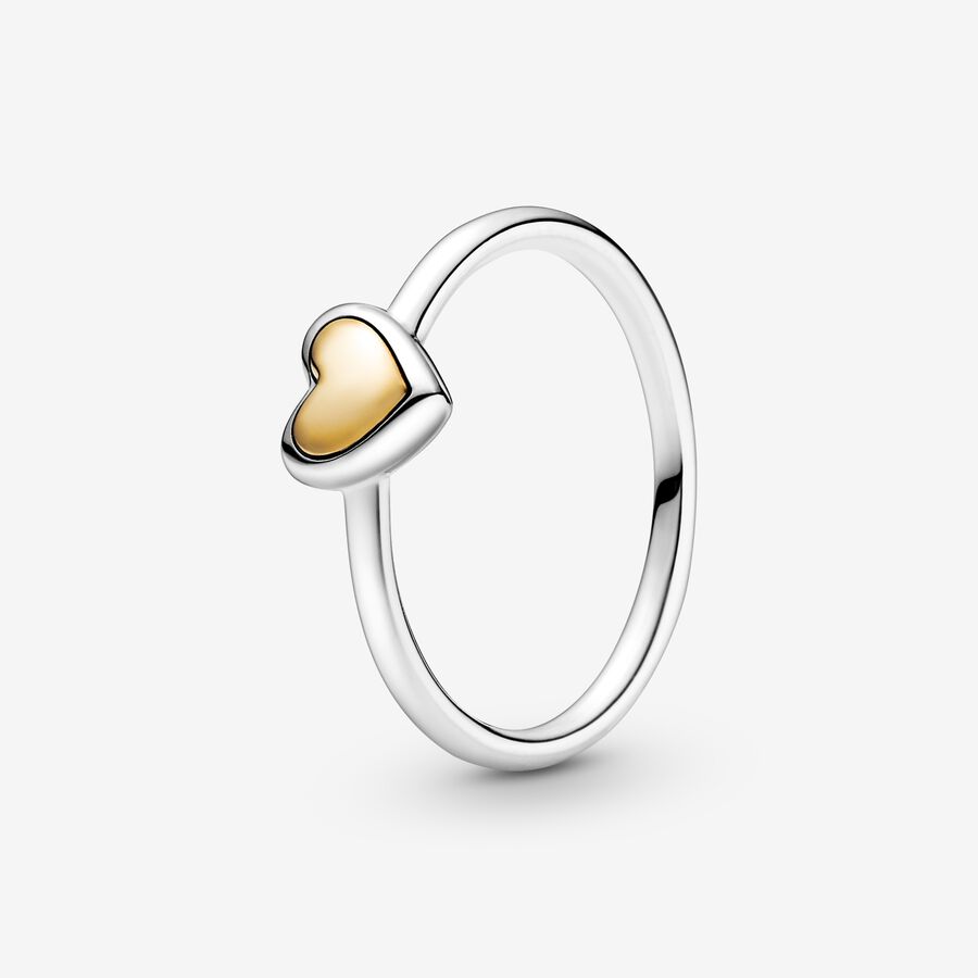 Domed Golden Heart Ring image number 0