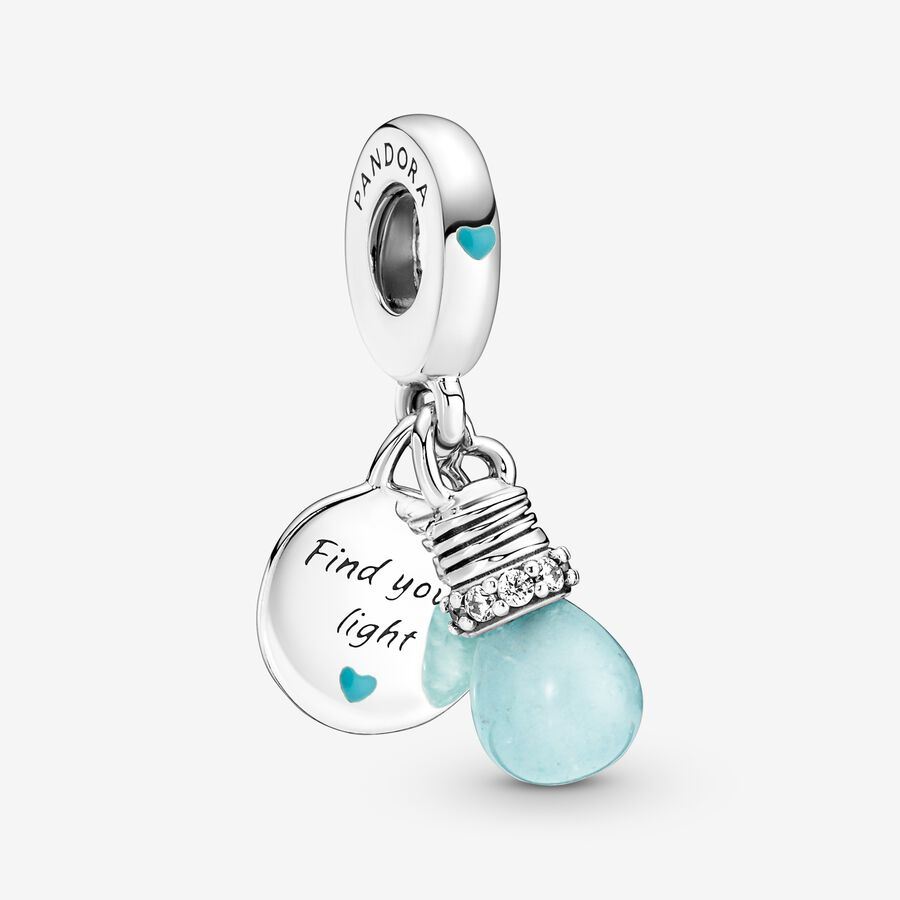 Glow-in-the-dark Lightbulb Double Dangle Charm image number 0