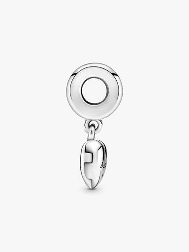 My beautiful wife heart silver dangle with cubic zirconia
