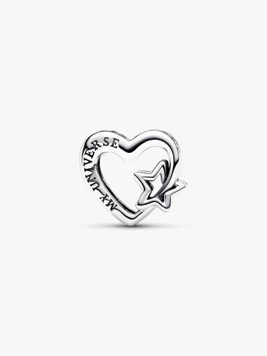 Openwork Family Heart & Star Charm