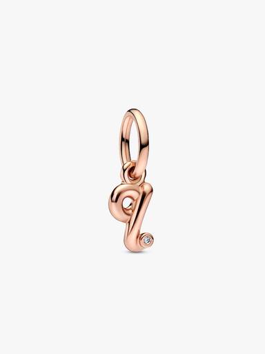 Letter q Script Alphabet Dangle Charm