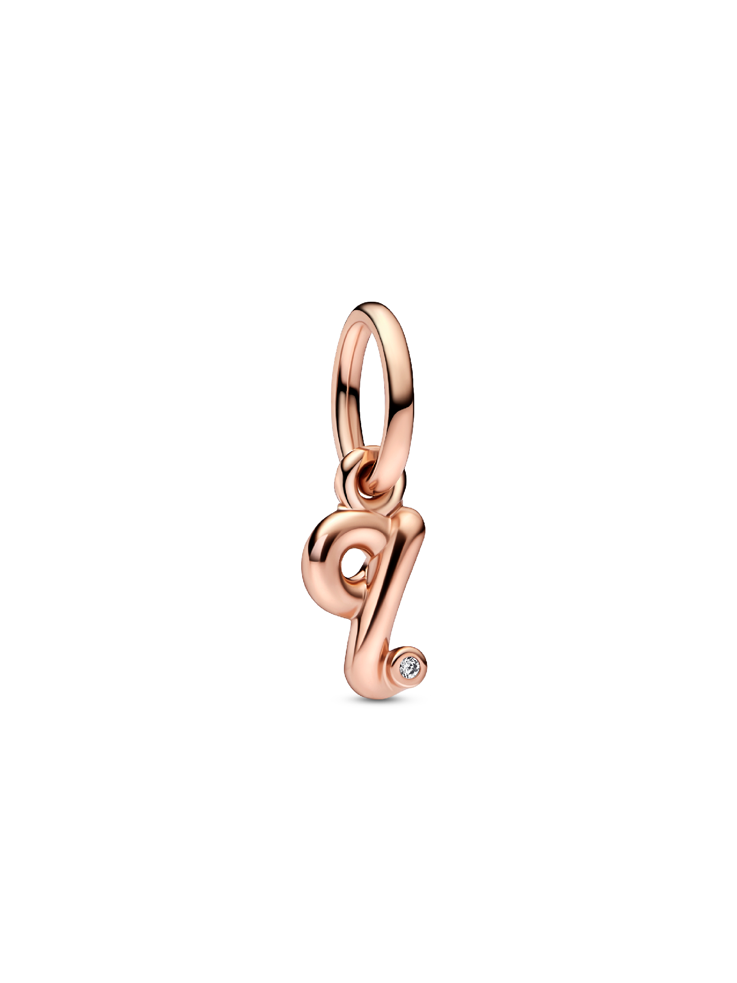 Letter q Script Alphabet Dangle Charm