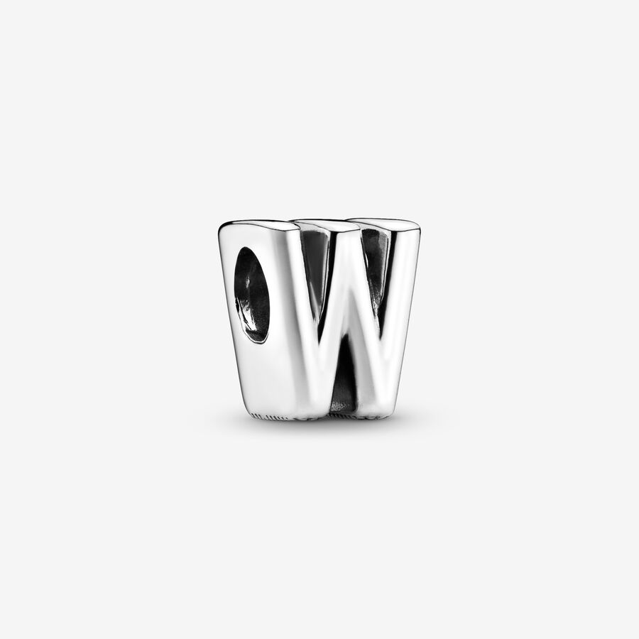 Letter W silver charm image number 0