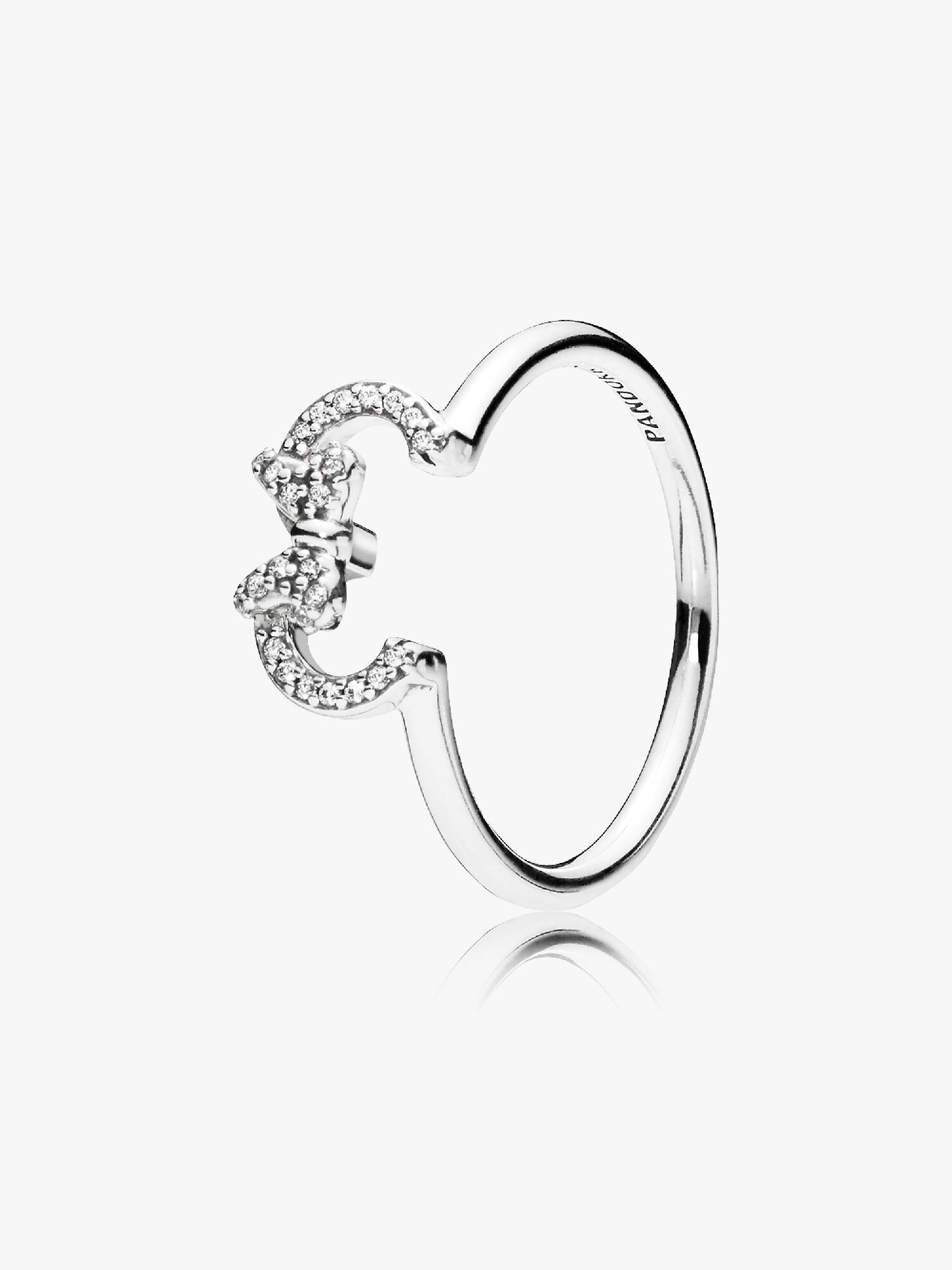 Disney Minnie silver ring with clear cubic zirconia