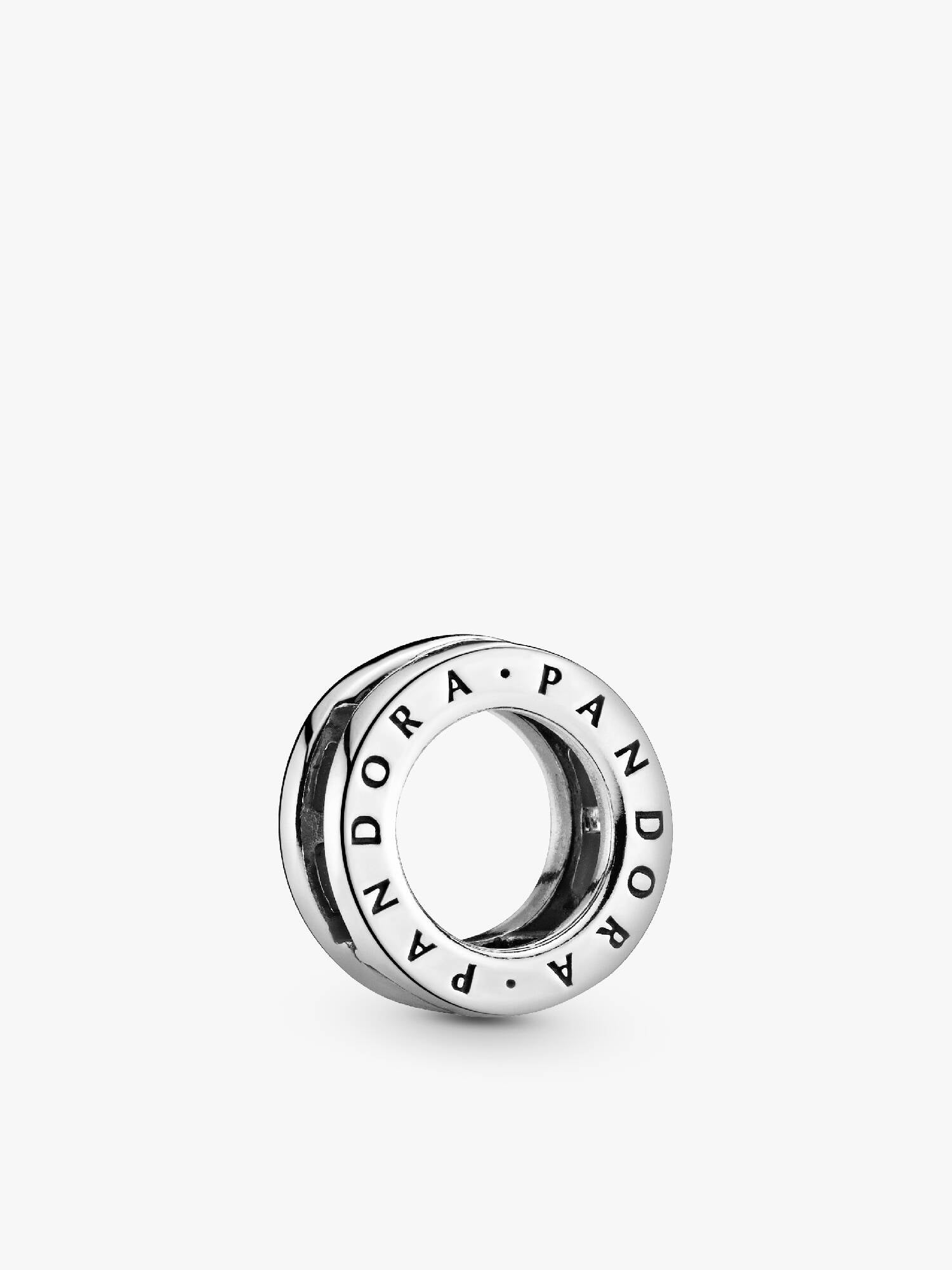 PANDORA Reflexions logo silver clip charm