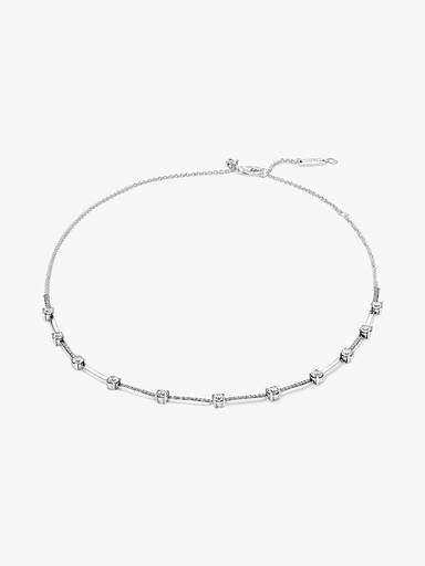 Sparkling Pavé Collier Bars Necklace