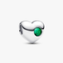 Engravable Green Stone Heart Charm Engravable Green Stone Heart Charm