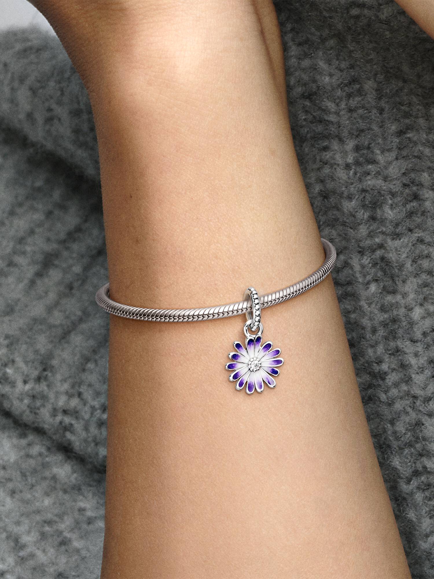 Purple Daisy Dangle Charm