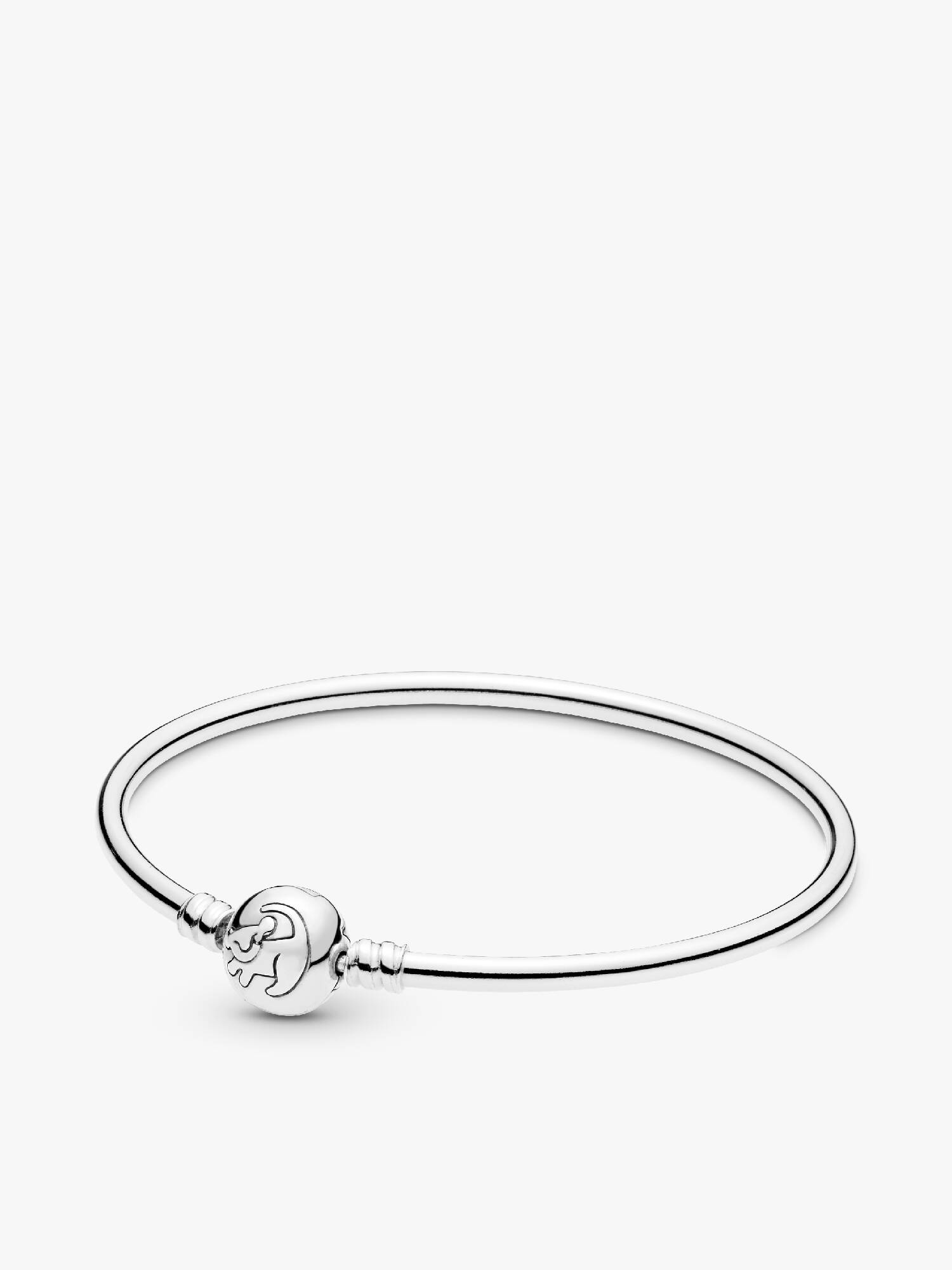 Disney Simba silver bangle with golden coloured cubic zirconia