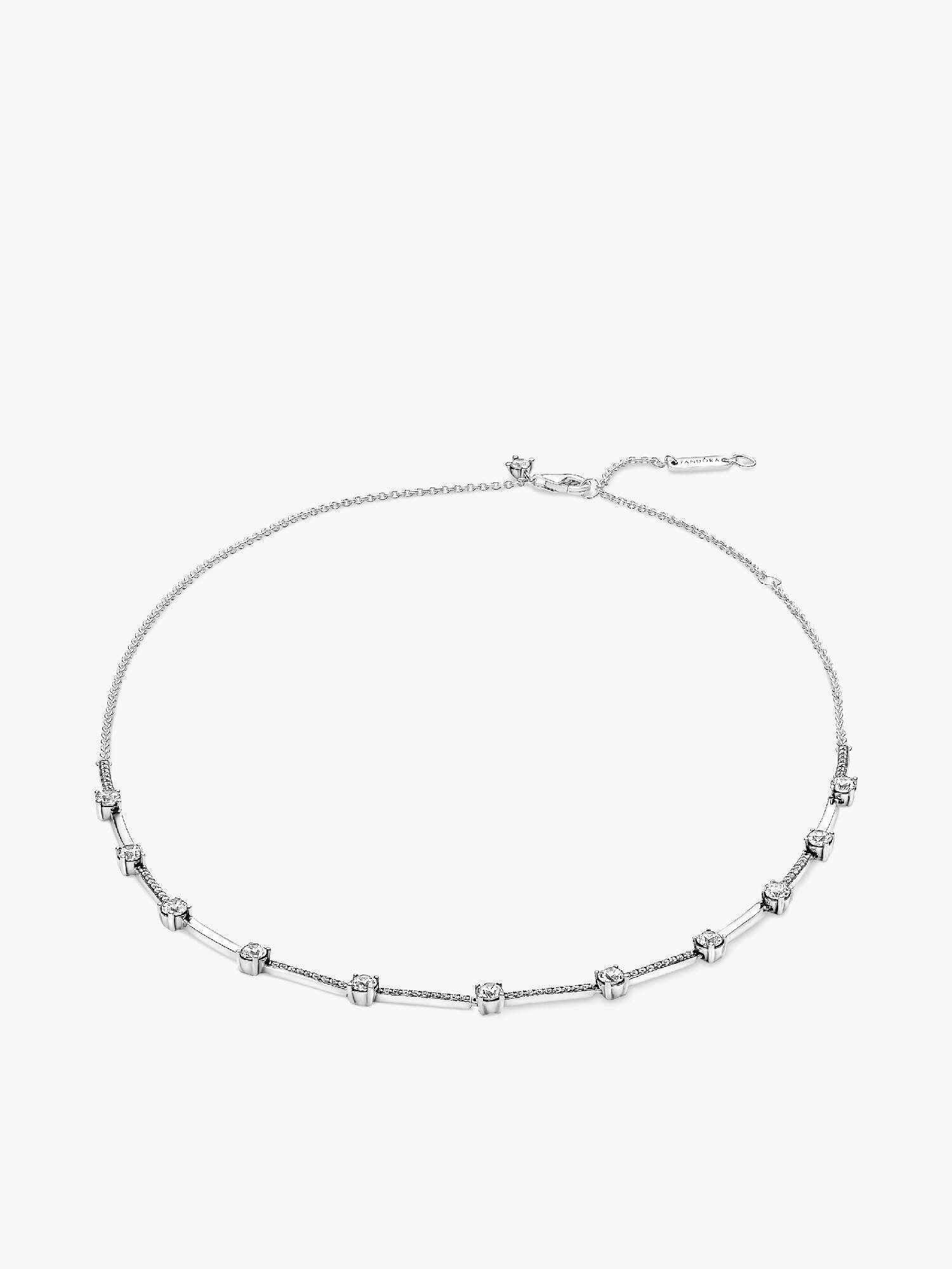 Sparkling Pavé Collier Bars Necklace