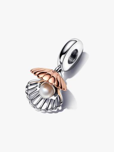 Pandora Club 2023 Sea Shell & Treated Freshwater Cultured Pearl Dangle Charm