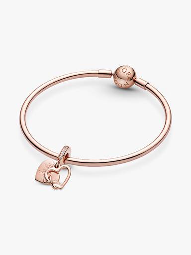 Love You Infinity Heart Dangle Charm