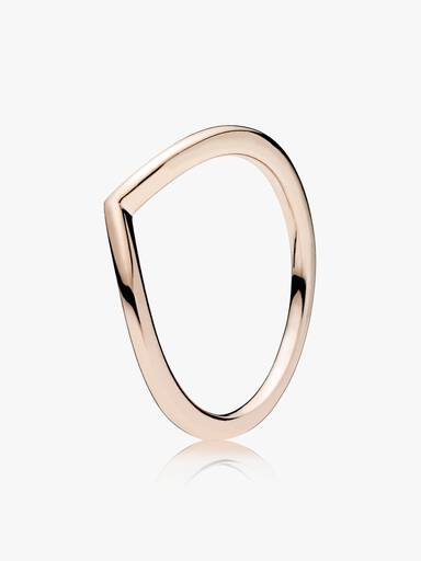 Wishbone 14k rose gold-plated ring