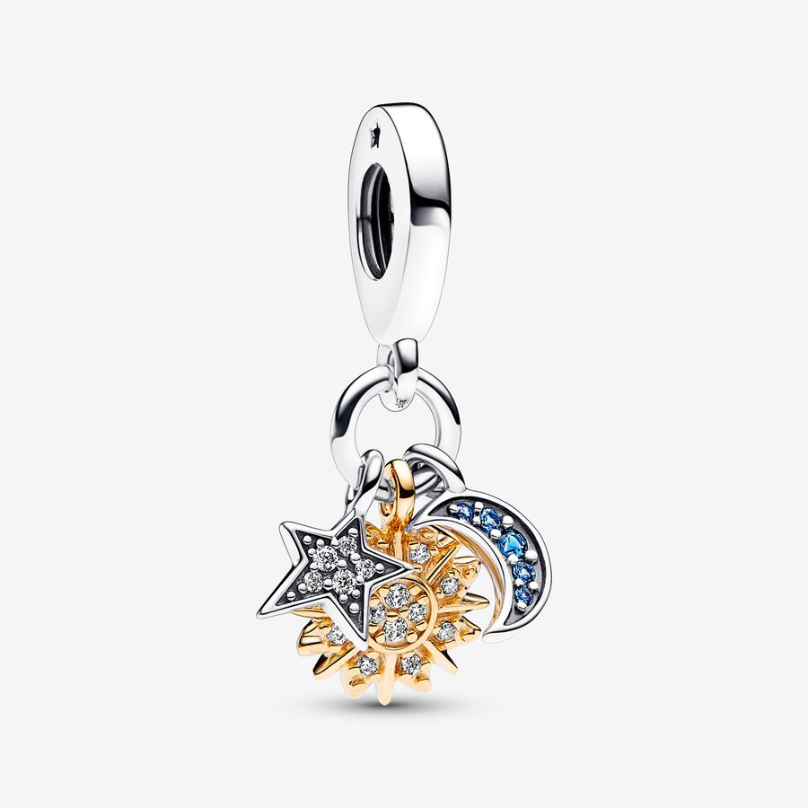 Two-tone Celestial Triple Dangle Charm image number 0