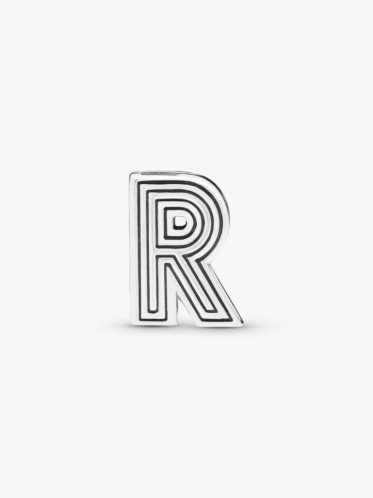 Pandora Reflexions letter R silver clip charm