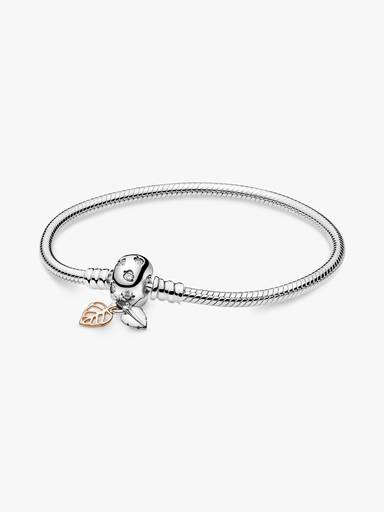 Pandora Moments Leaves & Snake Chain Bracelet