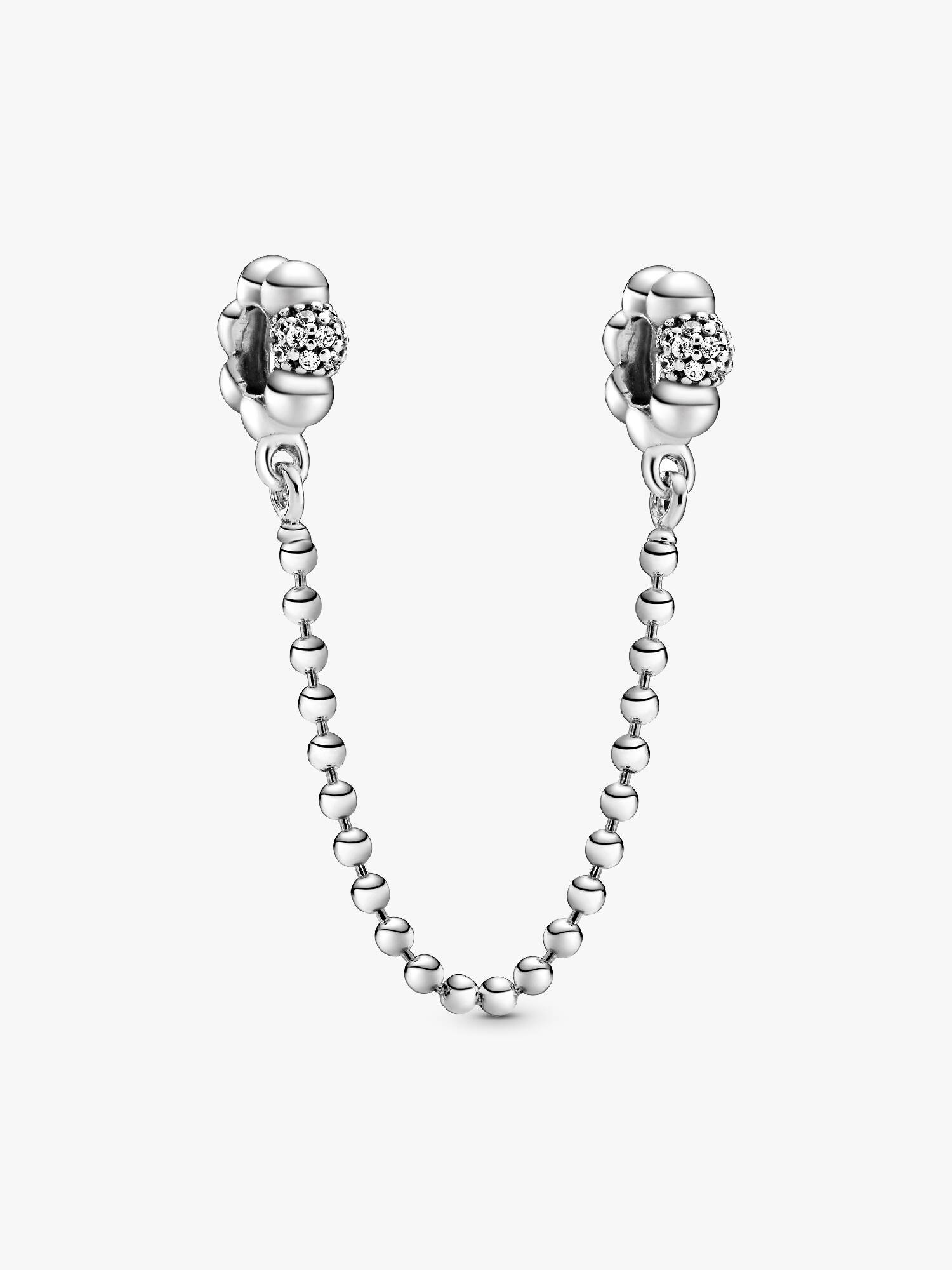 Beads & Pavé Safety Chain Charm