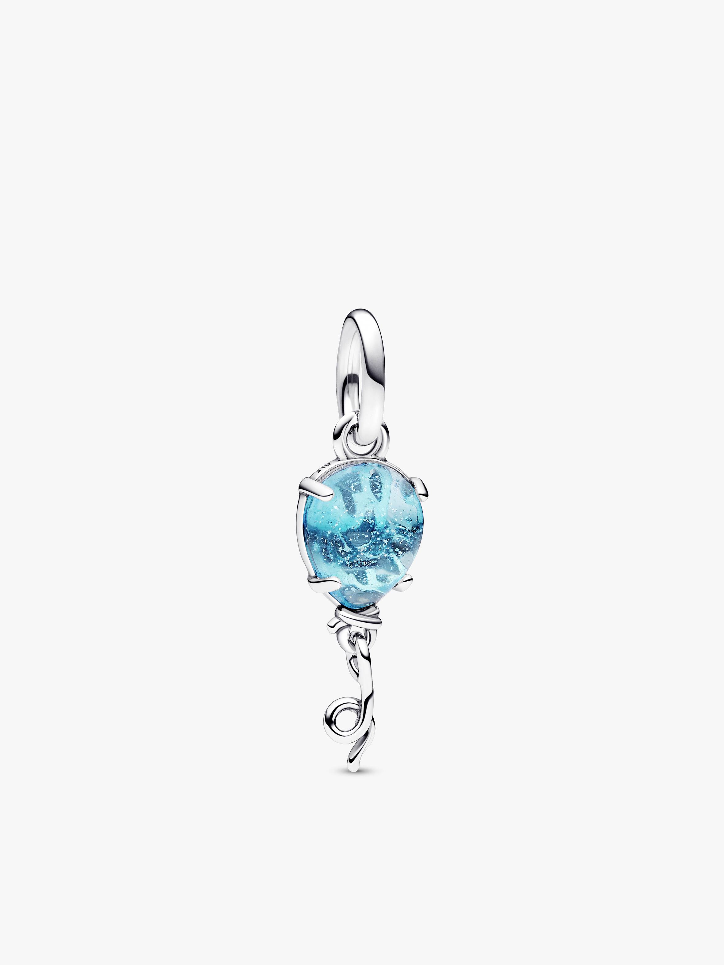 Blue Murano Glass Balloon Dangle Charm